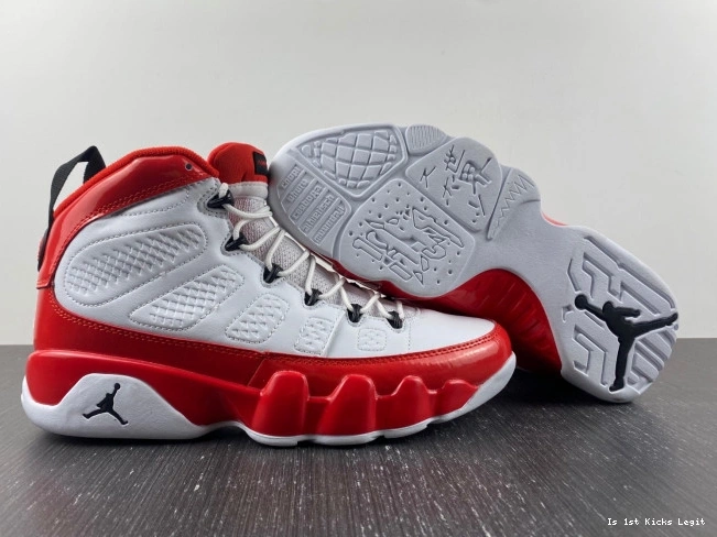 Red Jordan Gym 302370-160 White 9 Retro Air 0814